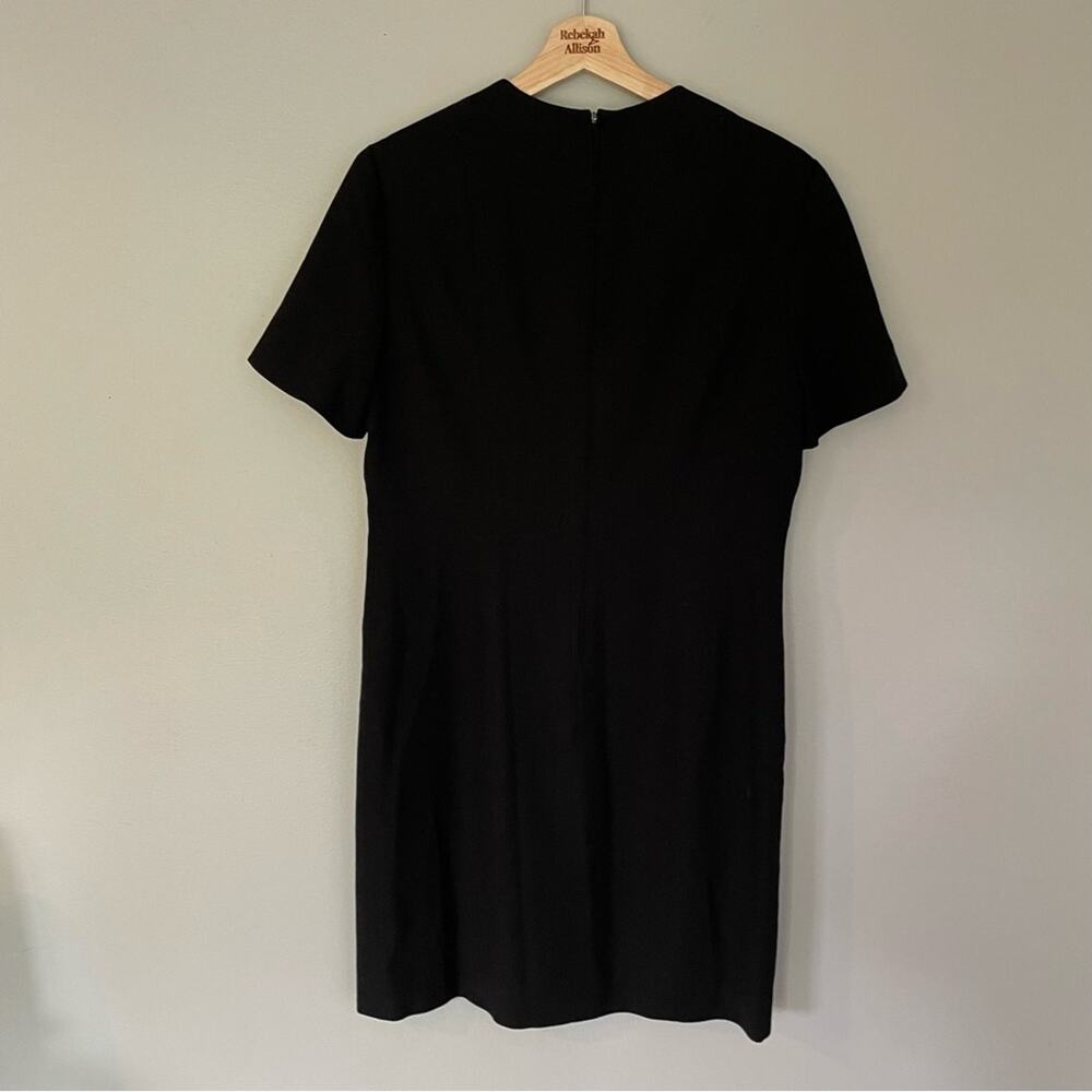 VTG Ilie Wacs Saks Fifth 1960s Classic Black Short Sleeve Dress SIZE 6 USA Made - Picture 7 of 12